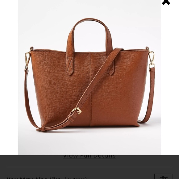 LOFT Tan Leather City Tote Bag 🪴price is firm🪴 - Picture 6 of 6